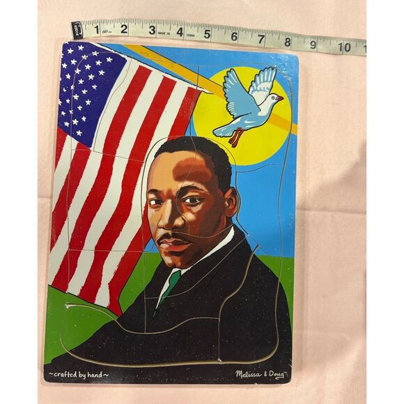 Melissa & Doug Martin Luther King Jr. Wooden Puzzle 12"x9" Ages 4+ Crafted By Ha - Picture 7 of 7